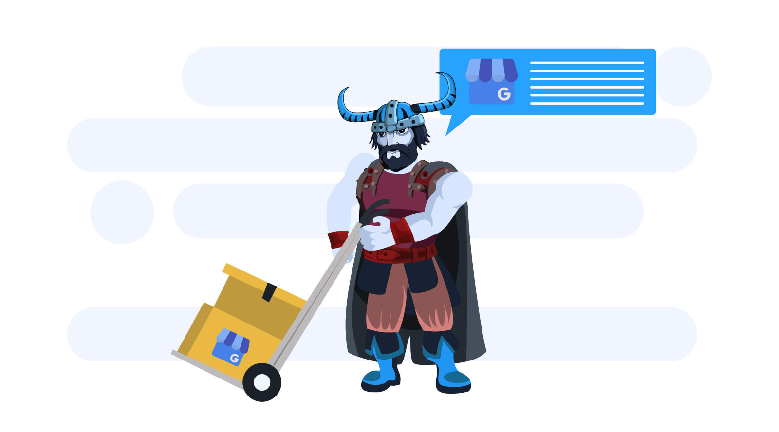 Viking carrying a luggage